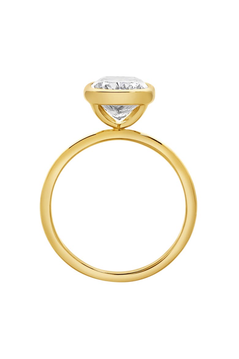 Novae 3CT Cushion Cut Bezel Lab Diamond Engagement Ring 14K Gold, Alternate, color, 14K Yellow Gold