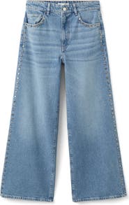 MANGO Studded Straight Leg Jeans
