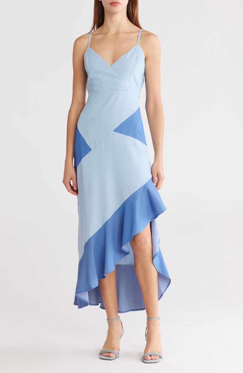 Lost + Wander State of Mind Chambray Maxi Dress, Main, color,