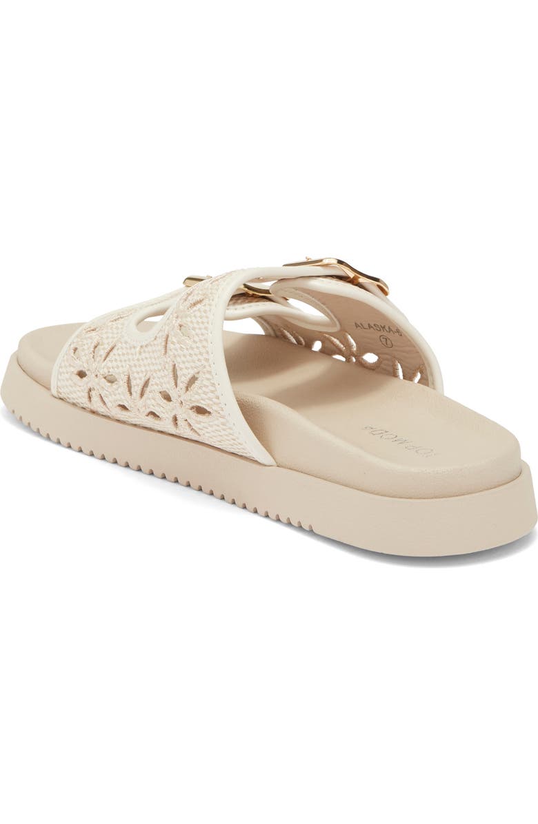 TOP MODA Alaska Slide Sandal, Alternate, color, Ivory Raffia