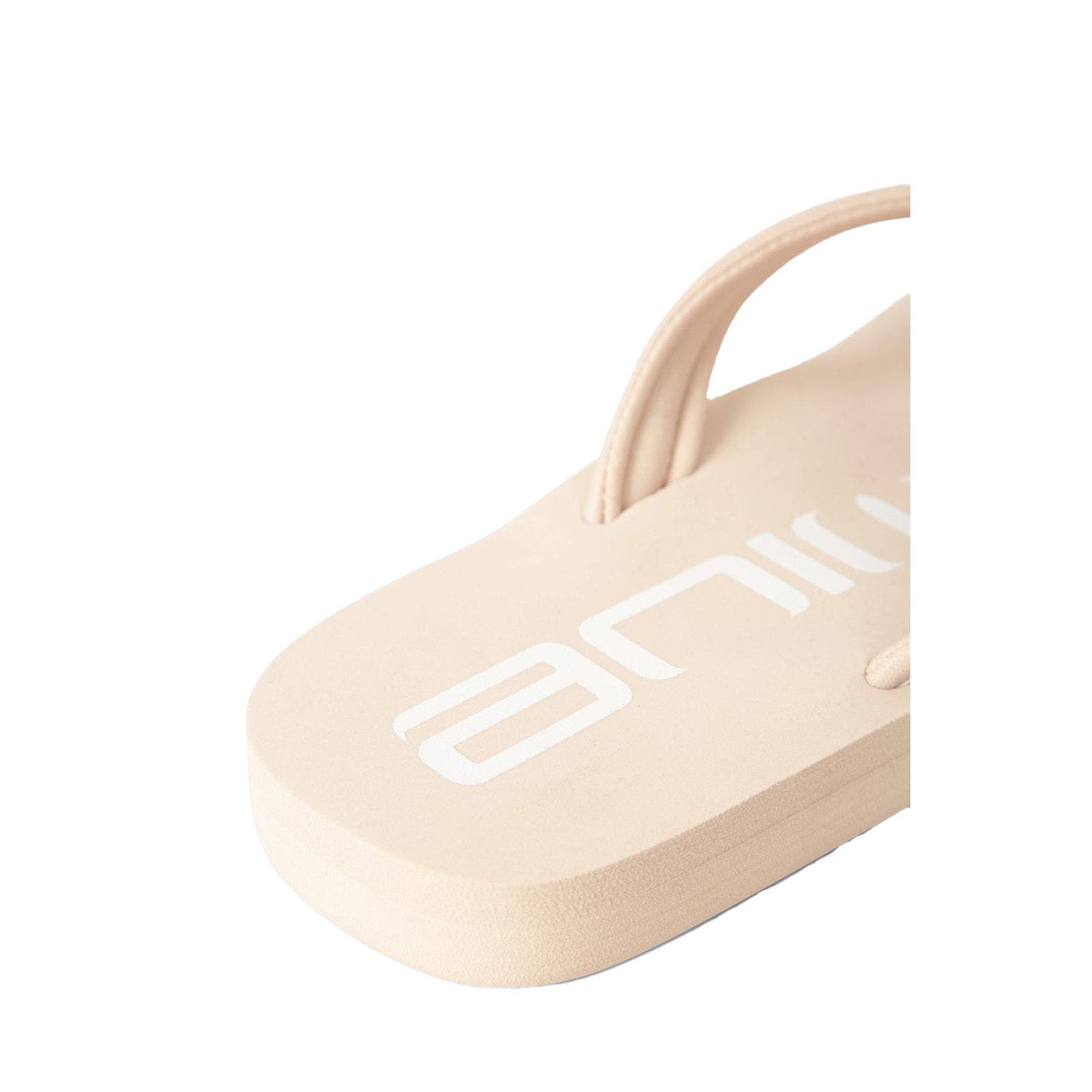 Logo Flip Flops, Alternate, color, Beige and White