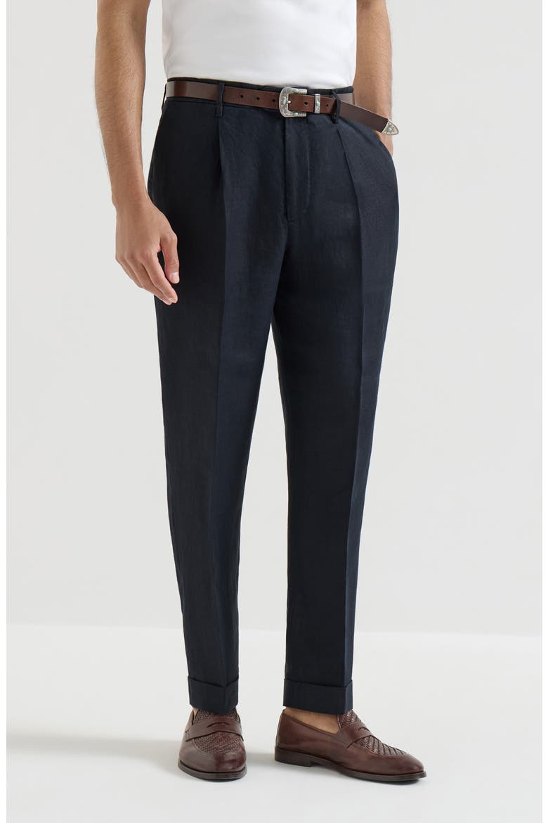 Gabardine garment dyed trousers, Main, color, Navy Blue