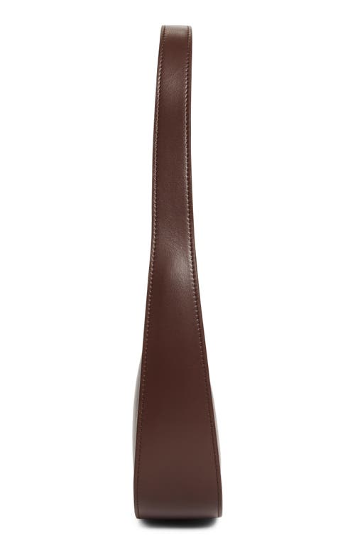 The Row Half Moon Leather Shoulder Bag In Brown