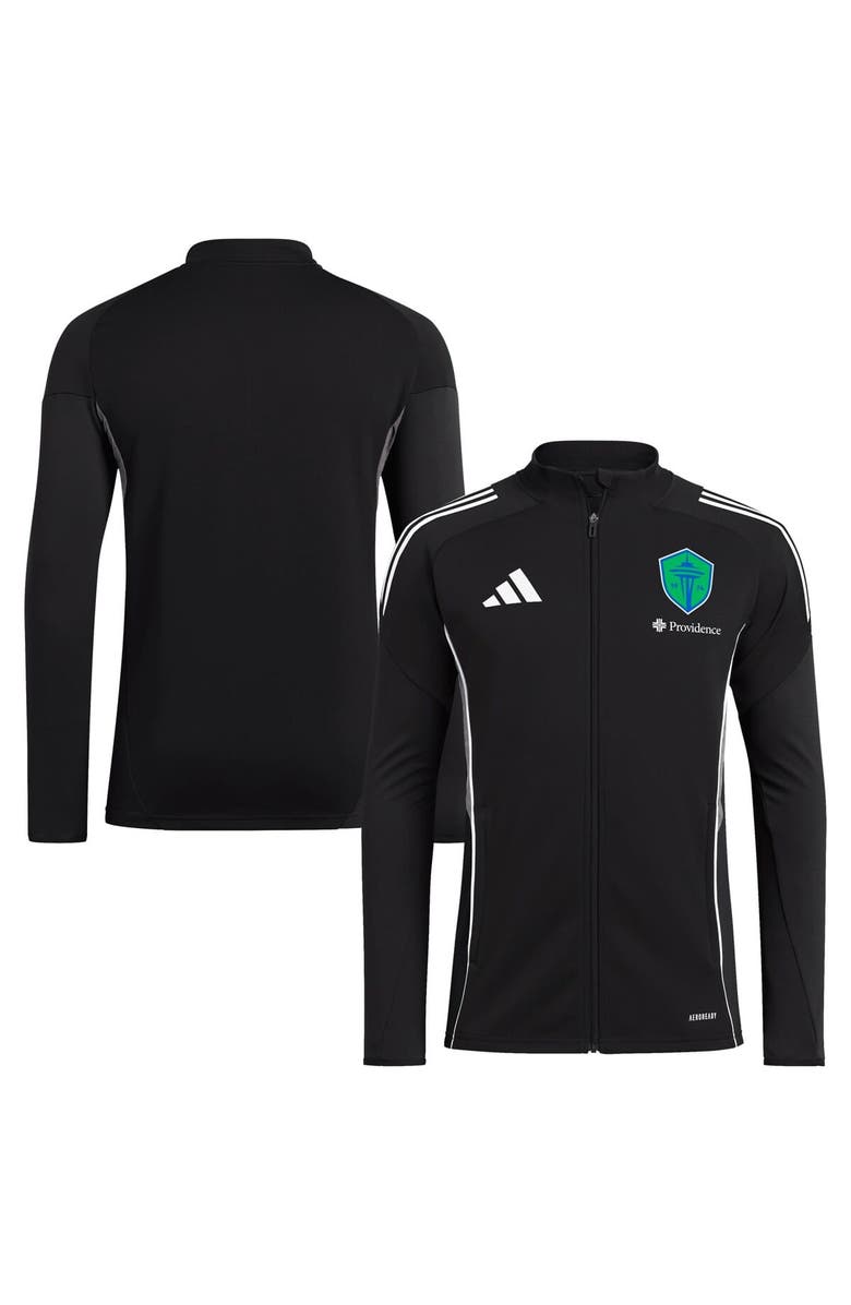 adidas Men's adidas Black Seattle Sounders FC 2025 Full-Zip Training Jacket, Alternate, color, Black