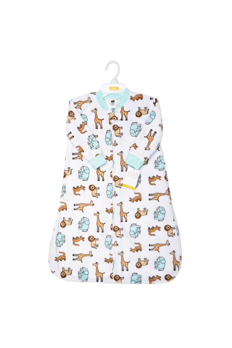 Fleece Long Sleeve Sleeping Bag, Alternate, color, Cute Safari