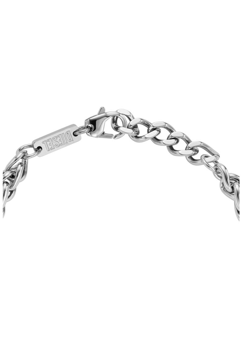 Oval D Enamel Chain Bracelet, Alternate, color, SILVER/ RED