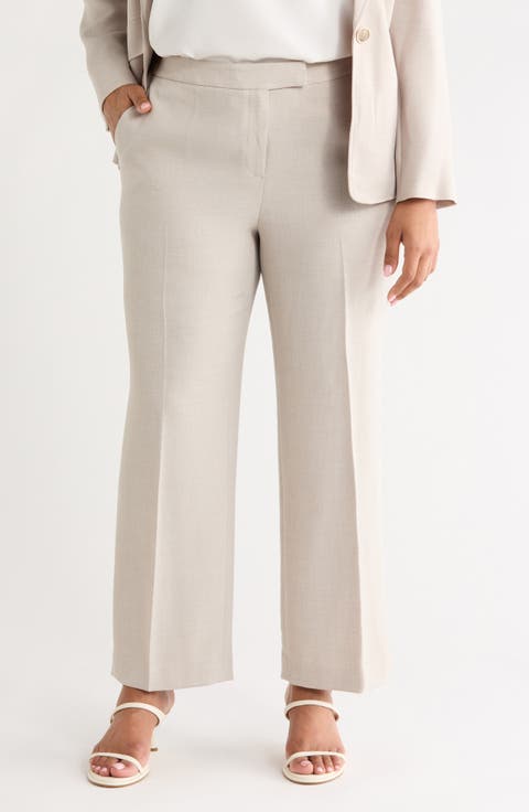 The Claire Pebble Crepe Pants (Plus)