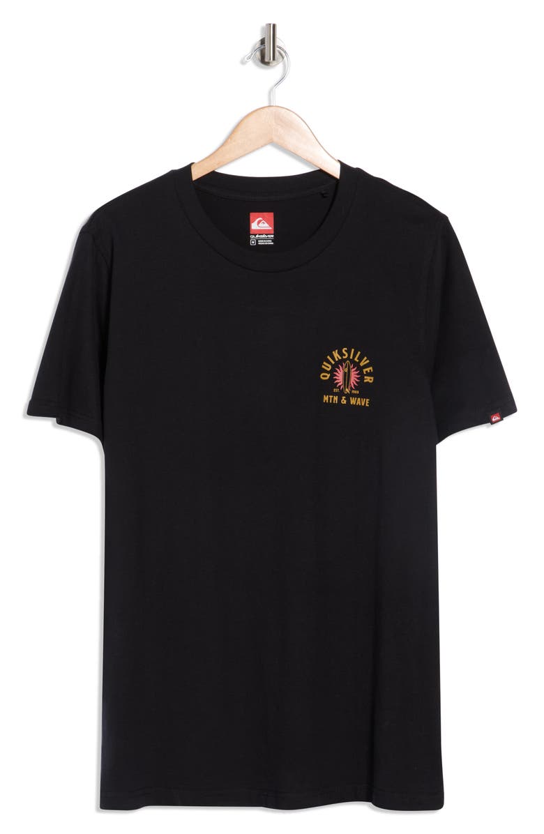 Quiksilver Towline Cotton Graphic T-Shirt, Alternate, color, Black