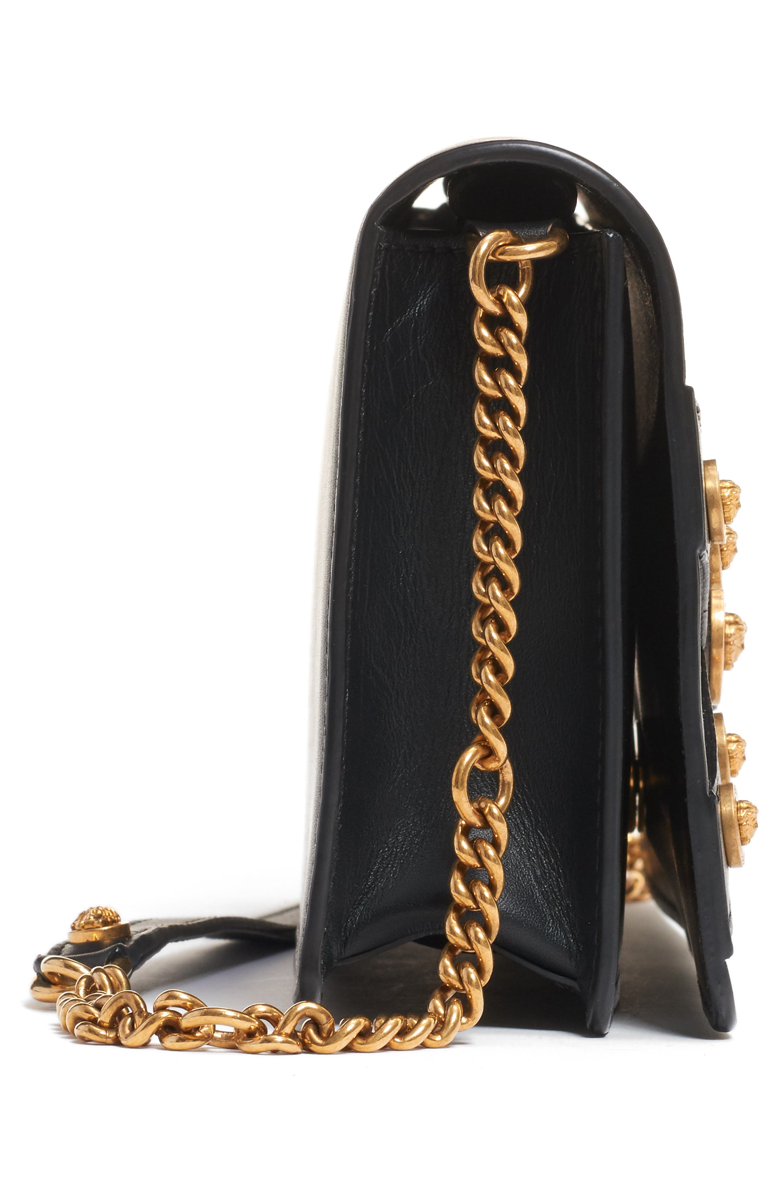 Versace Tribute Leather Shoulder Bag, Alternate, color, 