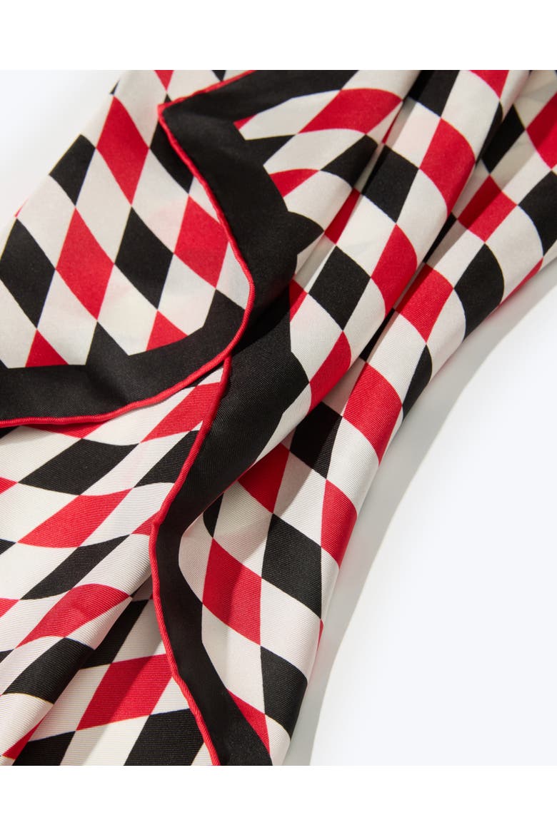 Diamond Silk Bandana, Alternate, color, Red & Black