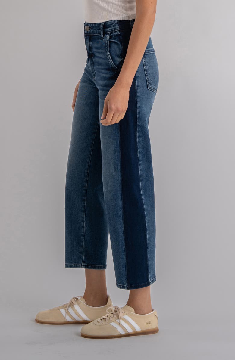 KUT from the Kloth Ashton High Waist Crop Barrel Jeans, Alternate, color, Power