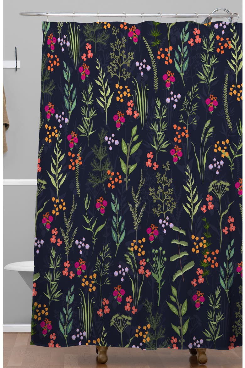 Margaux Shower Curtain, Alternate, color, BLACK