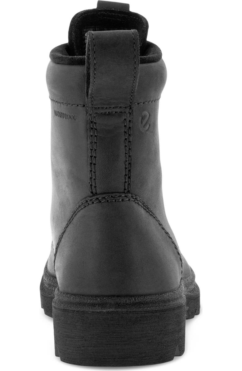 ECCO Grainer Lace-Up Leather Combat Boot, Alternate, color,