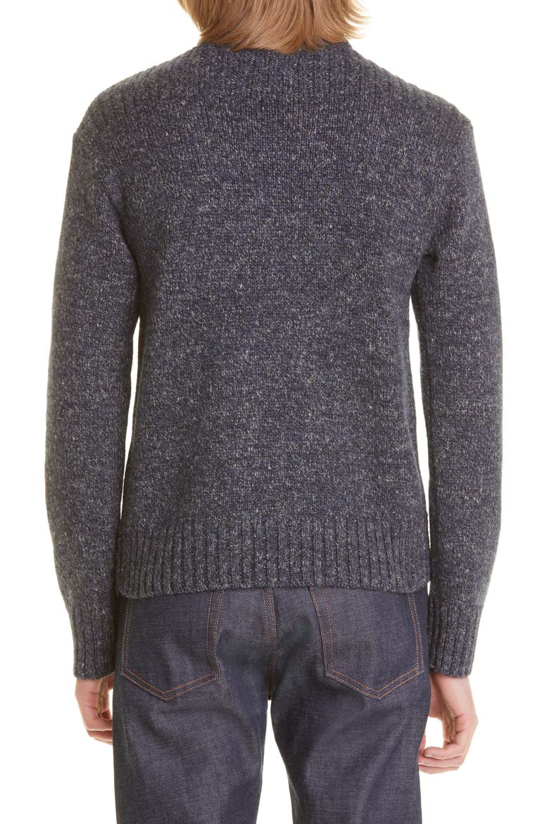 RRL Wool Blend Turtleneck Sweater, Alternate, color, DARK NAVY HEATHER