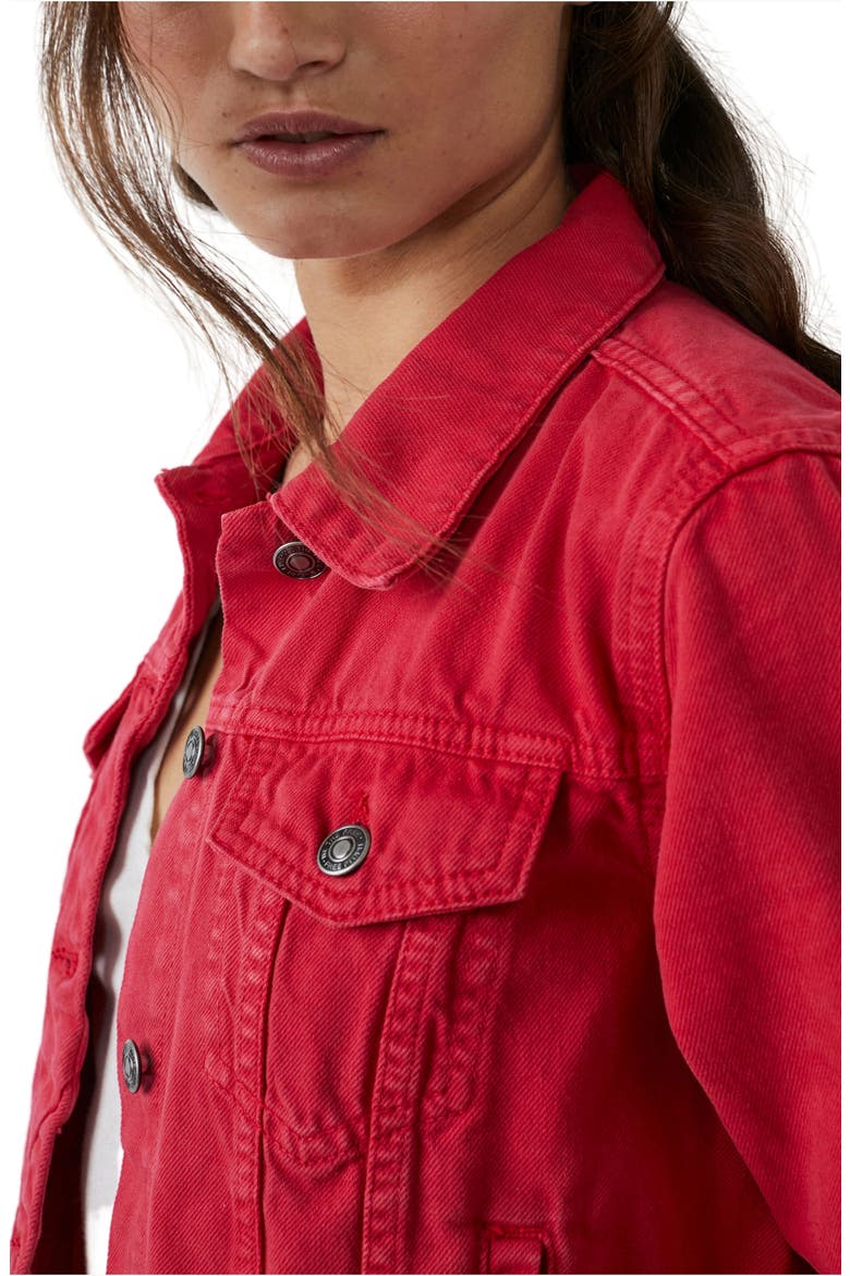 We the Free Rumors Denim Jacket, Alternate, color, STRAWBERRY SPRITZ
