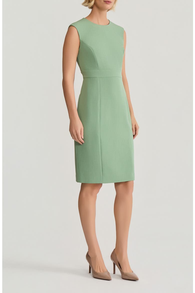 Cap Sleeve Sheath Dress, Alternate, color, LODEN DUSK