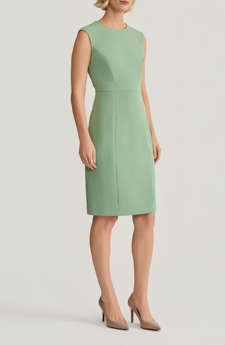 KASPER Cap Sleeve Sheath Dress, Alternate, color, Loden Dusk