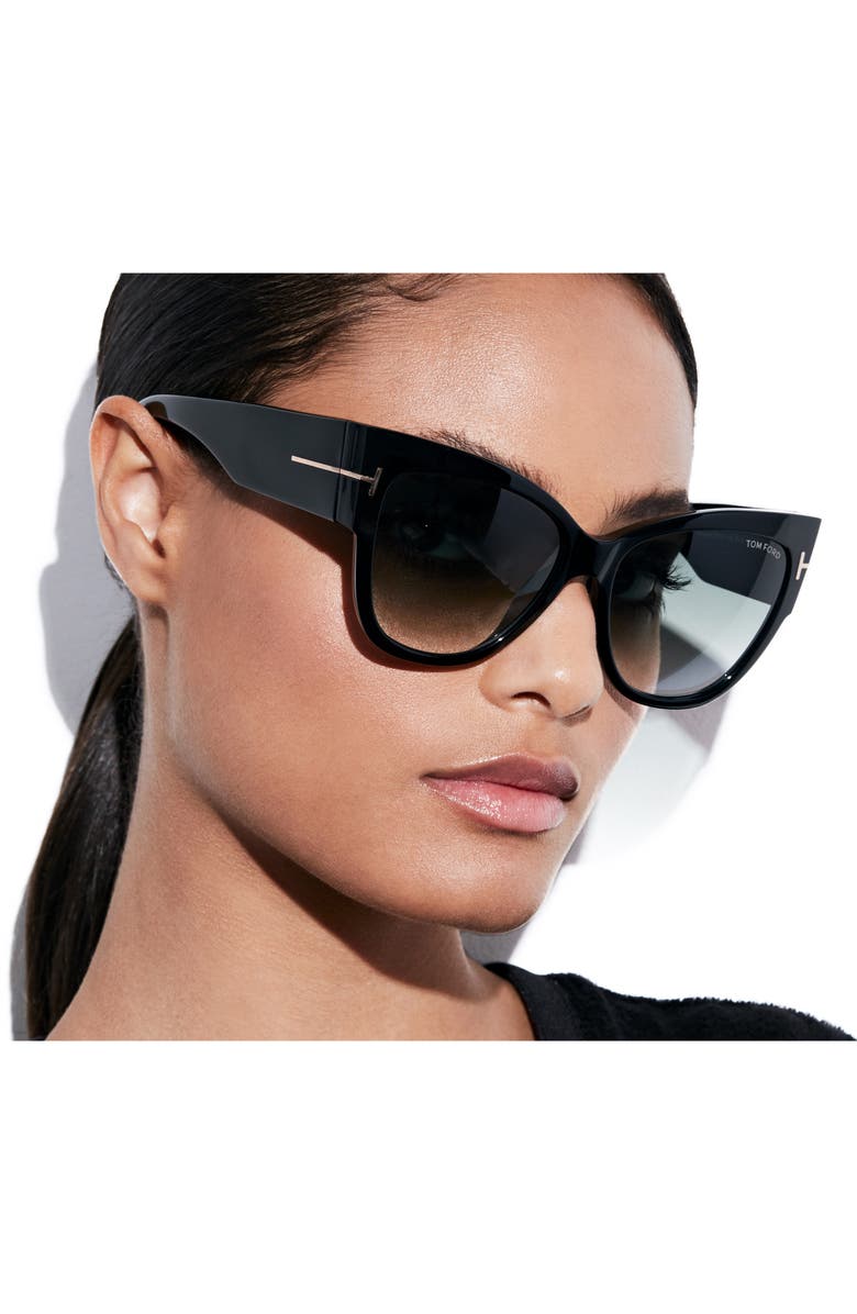 TOM FORD Anoushka 57mm Special Fit Butterfly Sunglasses, Alternate, color, 