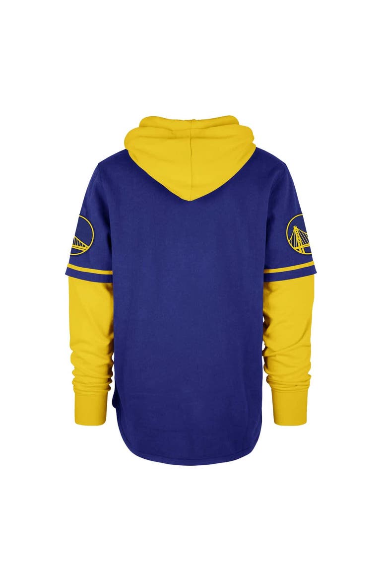 Men's '47 Royal Golden State Warriors Trifecta Shortstop Pullover Hoodie, Alternate, color, Royal