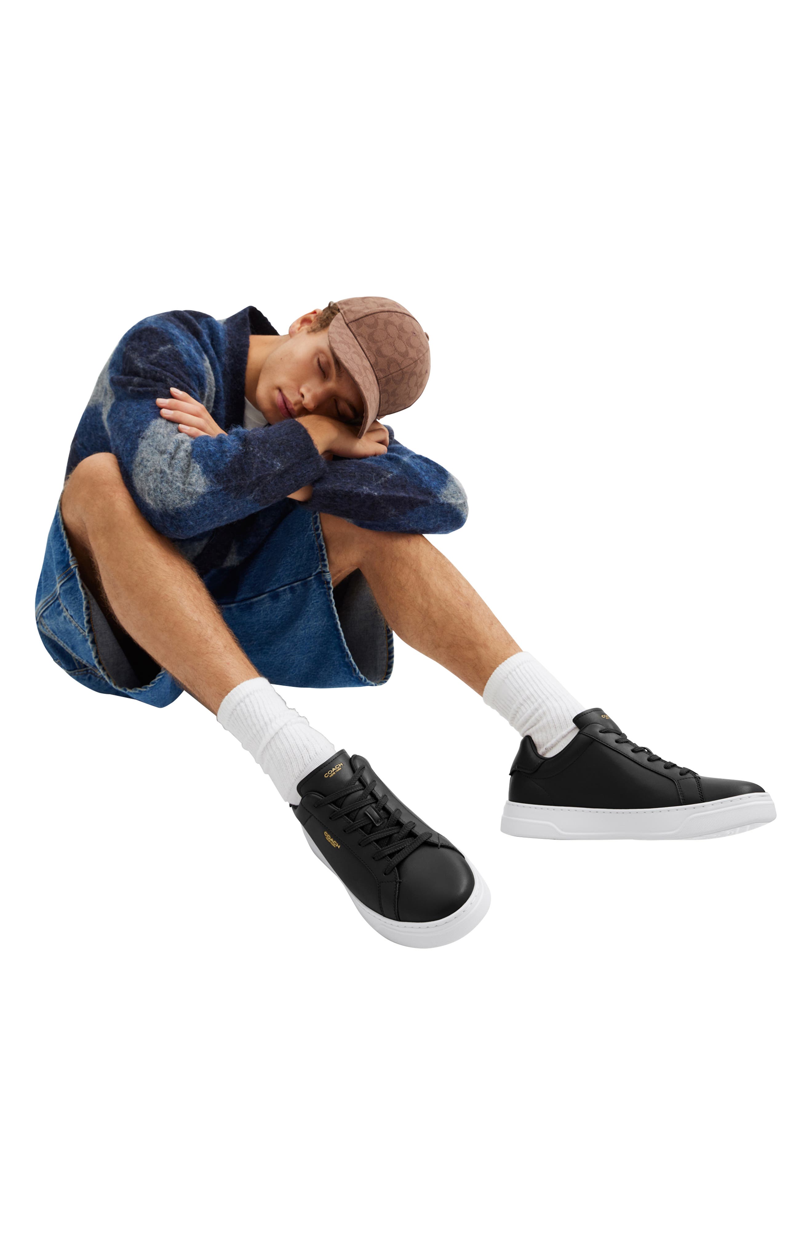 COACH High Line Sneaker, Alternate, color, Black