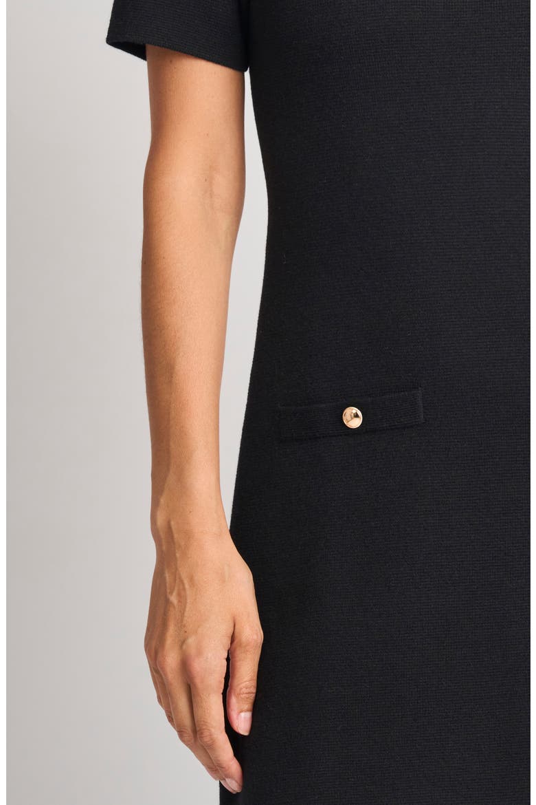 Short Sleeve Minidress, Alternate, color, RICH BLACK