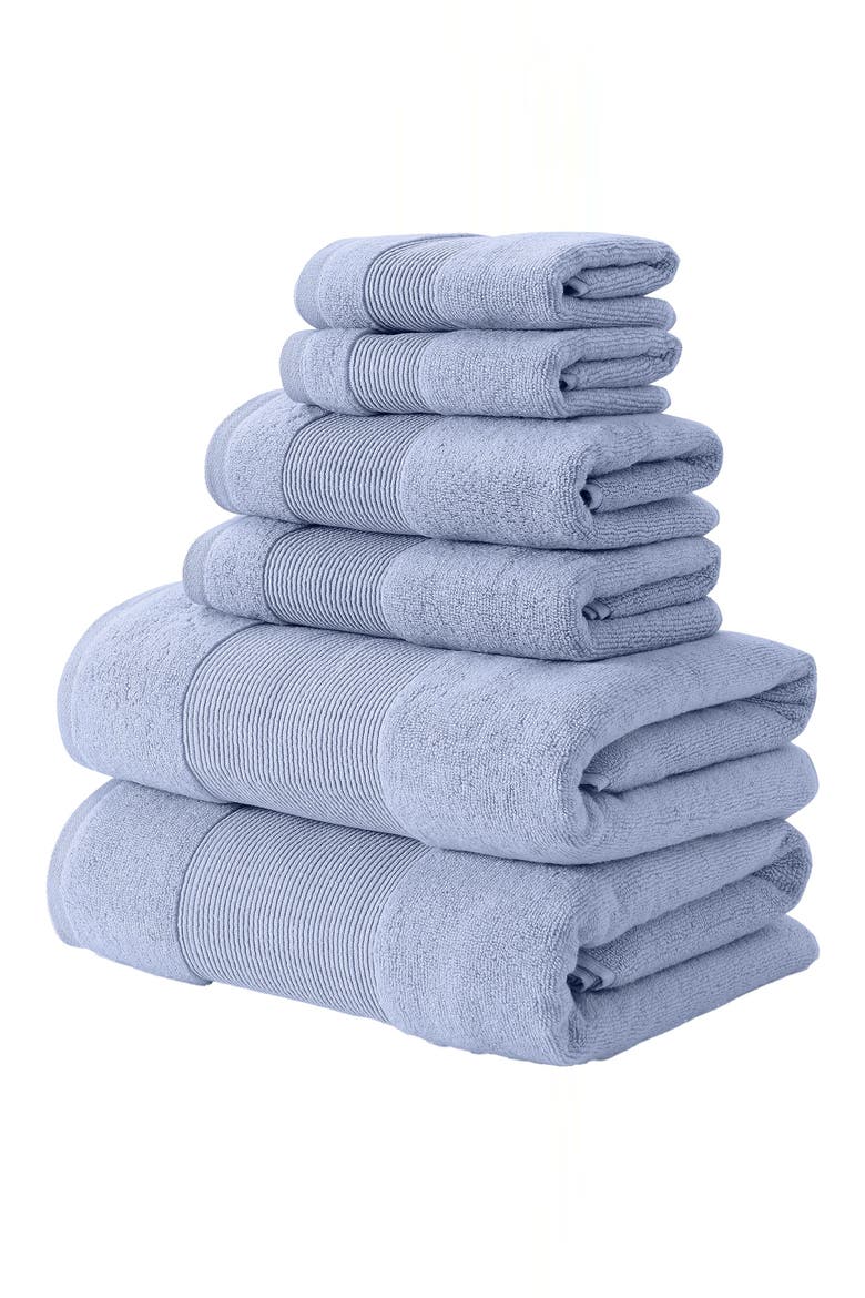 Air Cloud 6-Piece Towel Set, Alternate, color, BLUE