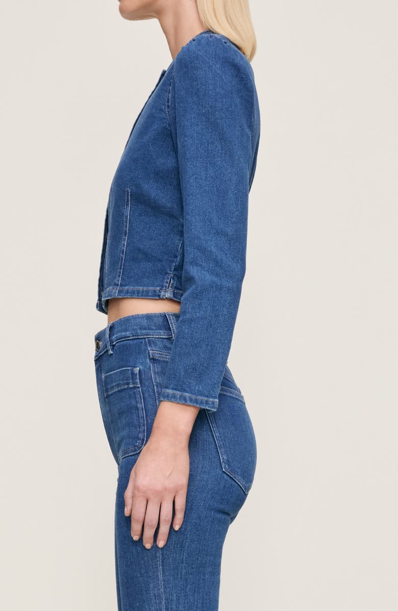 DL1961 Sculpted Denim Top, Alternate, color, Blue Water