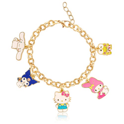 Hello Kitty And Friends Charm Bracelet In Gold
