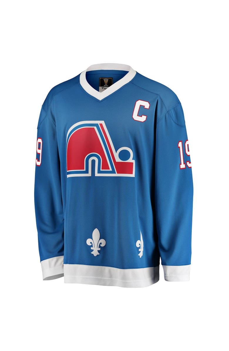 FANATICS Men's Fanatics Branded Joe Sakic Blue Quebec Nordiques Premier Breakaway Retired Player Jersey, Alternate, color, 