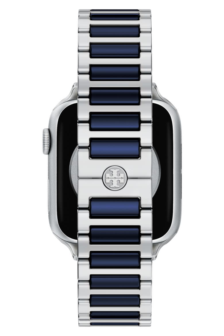 The Kira 18mm Apple Watch® Bracelet Watchband, Alternate, color, NAVY/ SILVER