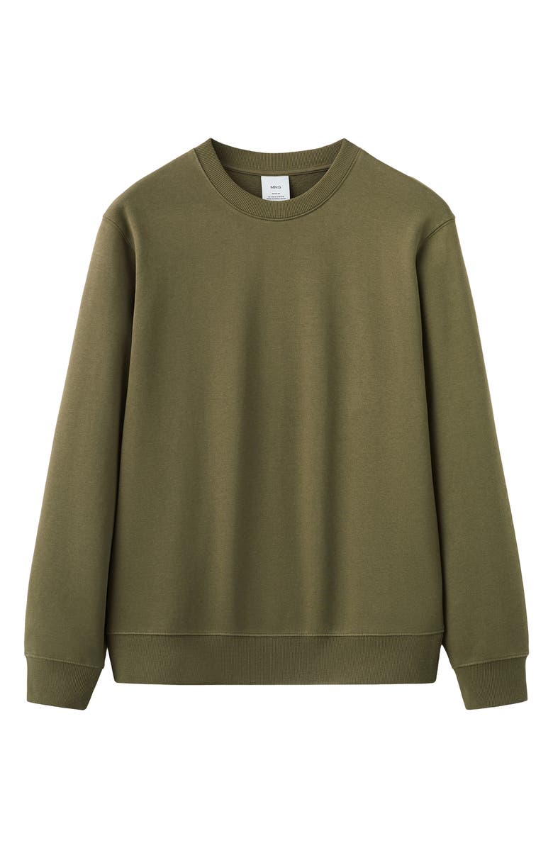 MANGO Regular Fit Cotton Sweatshirt, Alternate, color, Dark Green