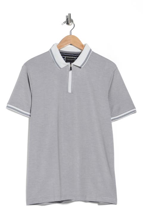 Tipped Quarter Zip Polo