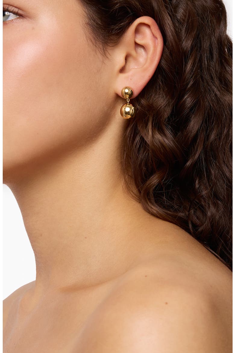 The Caroline Drop Earrings, Alternate, color, GOLD