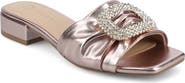 Journee Collection Flavia Rhinestone Buckle Slide Sandal