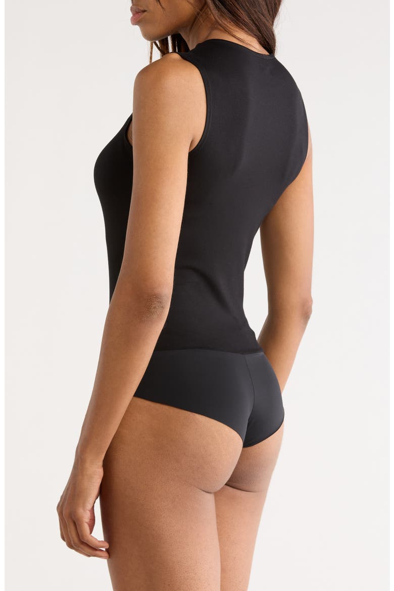 Amia Sleeveless Bodysuit, Alternate, color, BLACK