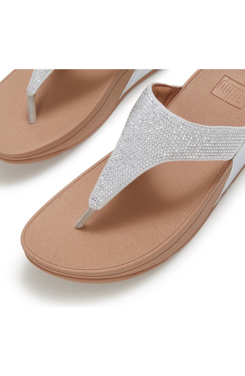 FitFlop Lulu Crystal Embelli Toe-Post, Alternate, color, Steeled Silver