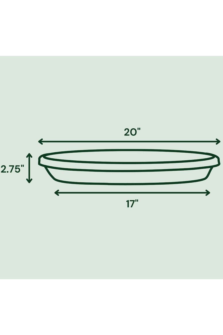 Terra 20 Inch Resin Saucer, Alternate, color, Brown