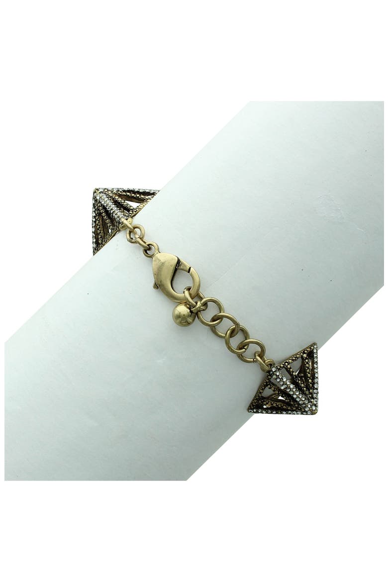 Ava Pyramid Bracelet, Alternate, color, GOLD / CLEAR