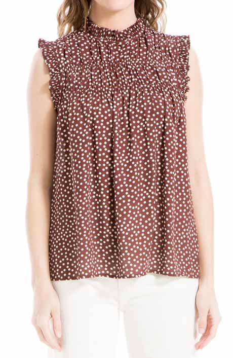 MAX STUDIO Smocked Sleeveless Top