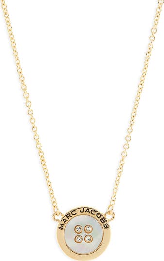 Marc Jacobs＊The Button Crystal Embellished Pendant Necklace Marc Jacobs The Button Crystal Embellished Pendant Necklace