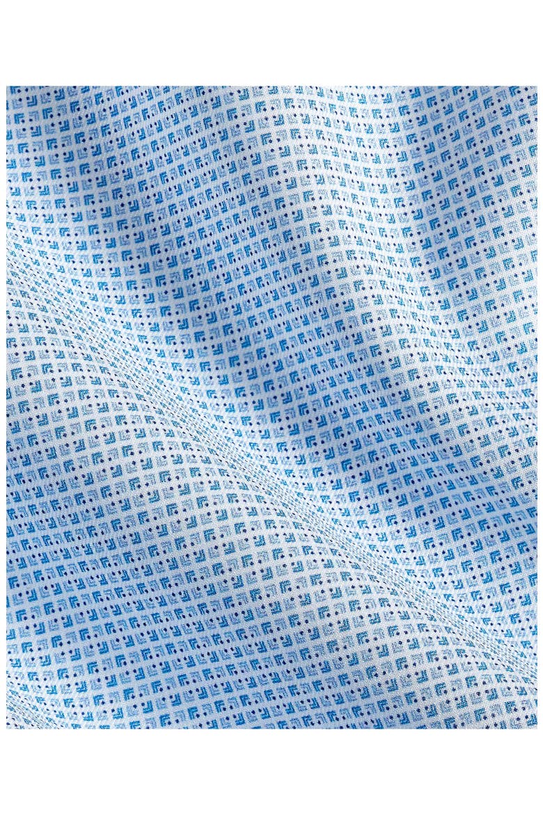 Trim Fit Geometric Stretch Cotton Dress Shirt, Alternate, color, SKY