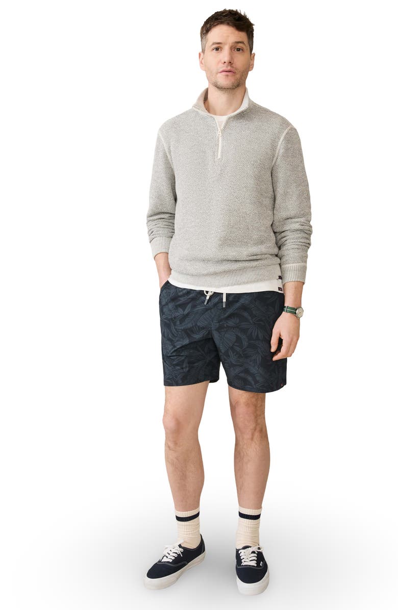 Faherty Shorelite Swim Trunks, Alternate, color, Graphite Black Leaves