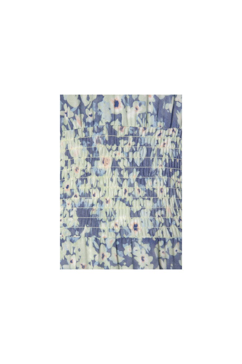 Floral Puff Sleeve Maxi Dress, Alternate, color, Navy Printed