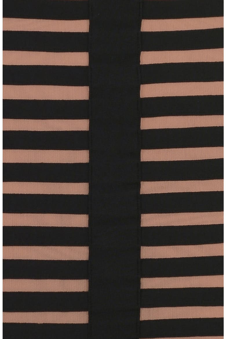 Petra Panel Off the Shoulder Body-Con Dress, Alternate, color, BLACK BROWN