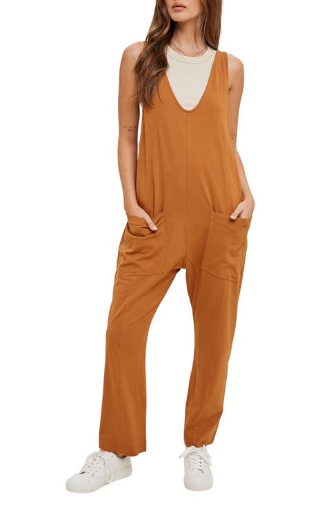 Knit Open Back Jumpsuit