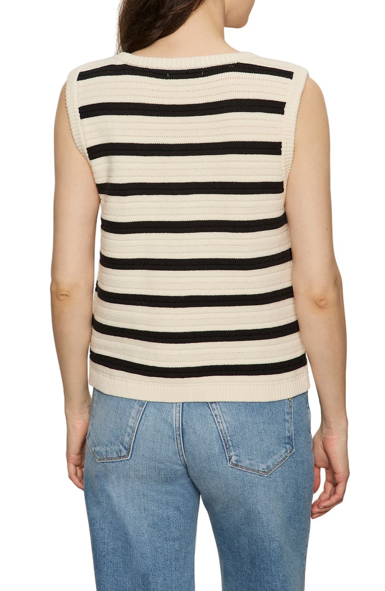 Sanctuary Textured Sweater Vest, Alternate, color, Macrame/ Black Stripe 3