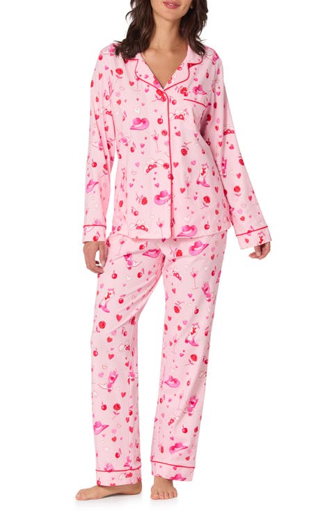 Print Stretch Organic Cotton Pajamas (Regular & Plus)