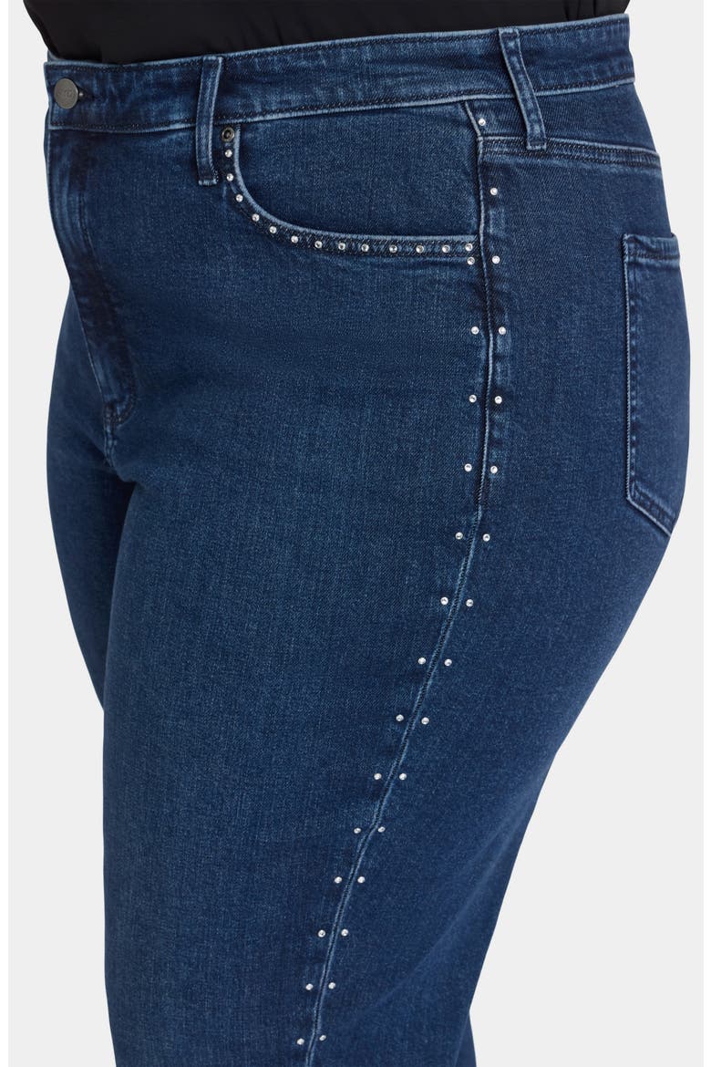 Brooke Rhinestone High Waist Loose Straight Leg Jeans, Alternate, color, LOUVRE SAPPHIRE