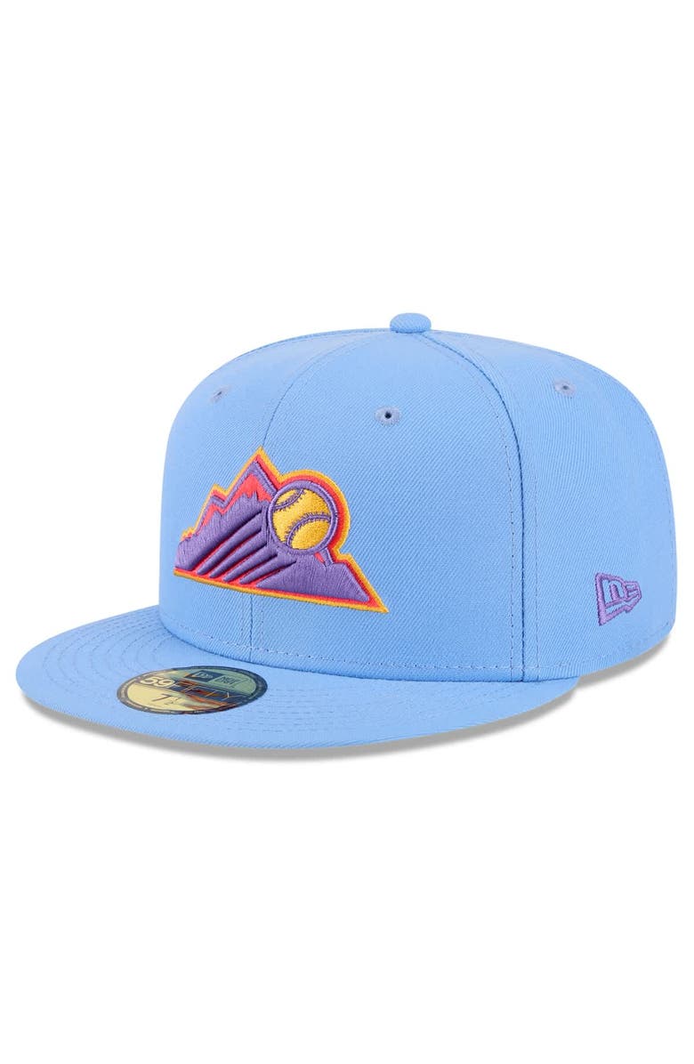 New Era Men's New Era Light Blue Colorado Rockies 2025 City Connect 59FIFTY Fitted Hat, Main, color, Light Blue