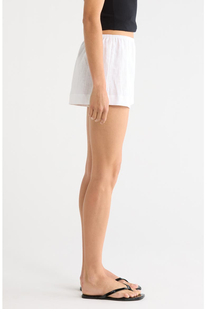 Nora Linen Shorts, Alternate, color, WHITE
